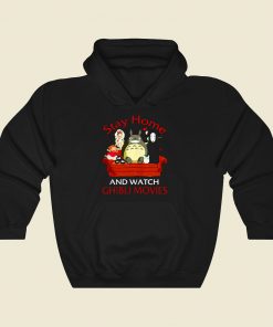 Stay Home And Watch Ghibli Movies Cool Hoodie Fashion