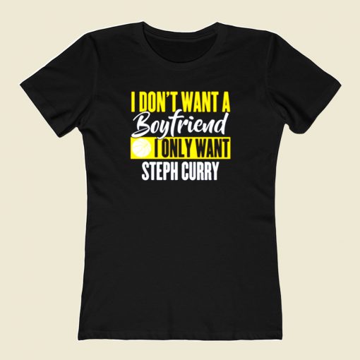 Steph Curry Is My Boyfriend 80s Womens T shirt