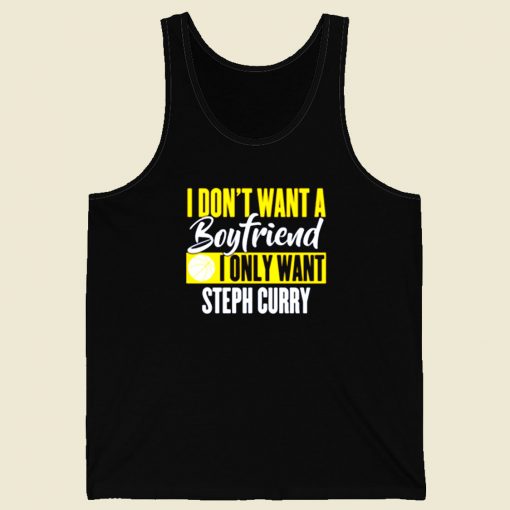 Steph Curry Is My Boyfriend Retro Mens Tank Top