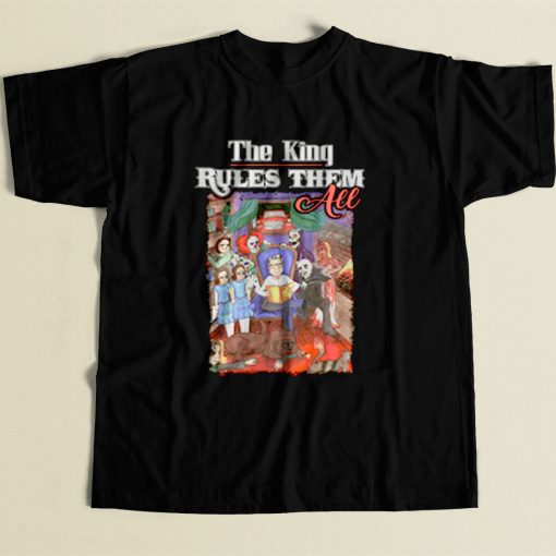 Stephen King Rules Them All 80s Mens T Shirt