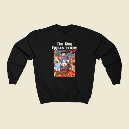 Stephen King Rules Them All 80s Sweatshirt Style