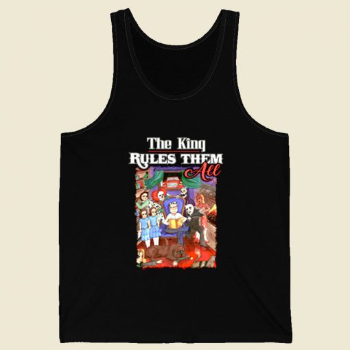 Stephen King Rules Them All Retro Mens Tank Top