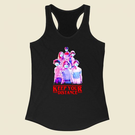 Stranger Things Eleven Keep Your Distance Racerback Tank Top