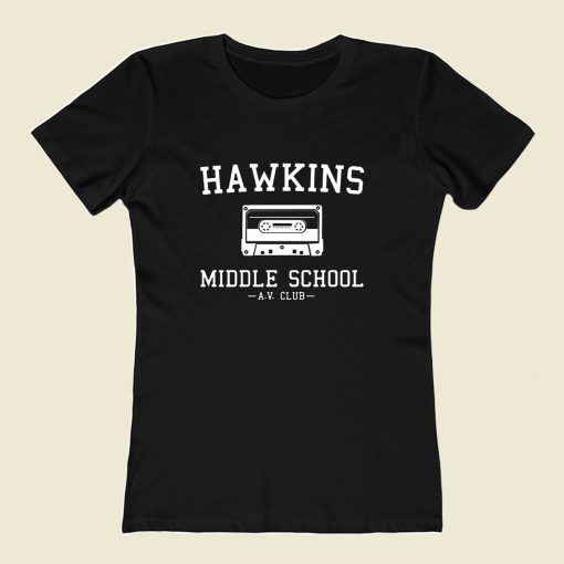 Stranger Things Hawkins Av Club Women T Shirt Style