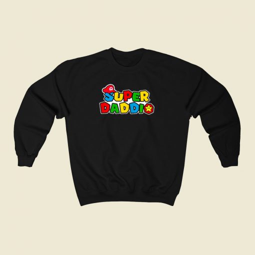 Super Daddio Mario Bros 80s Sweatshirt Style