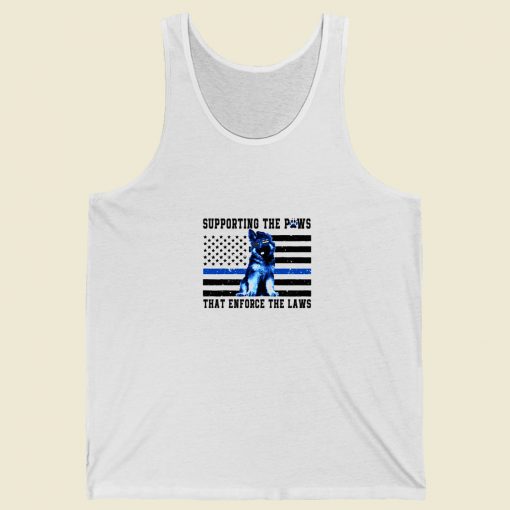 Supporting The Paws That Enforce The Laws Summer Tank Top