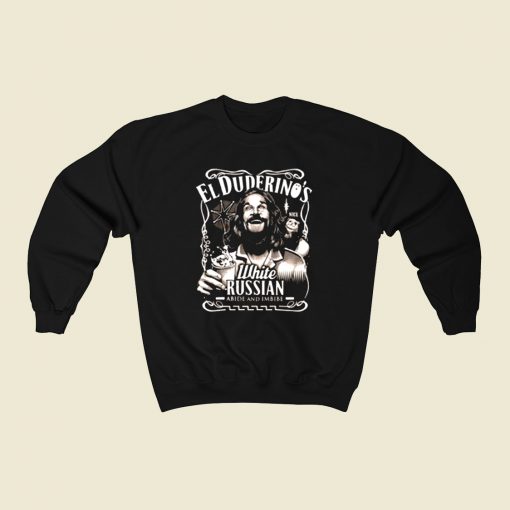 The Dude Big Lebowski Abide 80s Sweatshirt Style