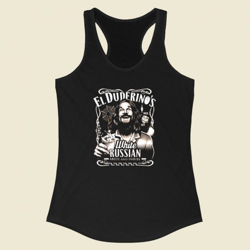 The Dude Big Lebowski Abide Racerback Tank Top