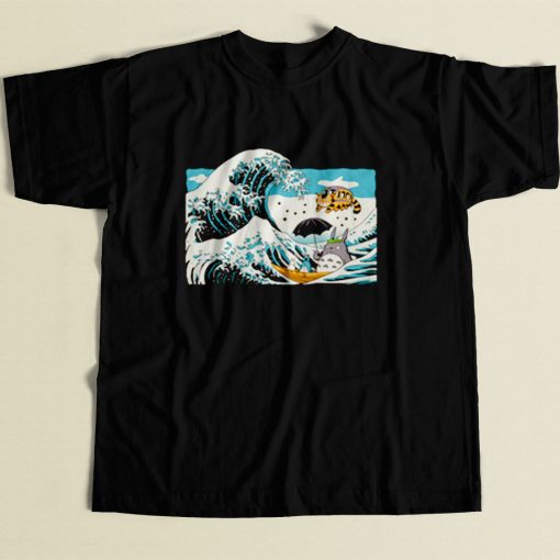 The Great Wave Off Totoro 80s Mens T Shirt