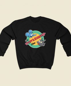 The Itchy Scratchy Show Retro 80s Sweatshirt Street Style