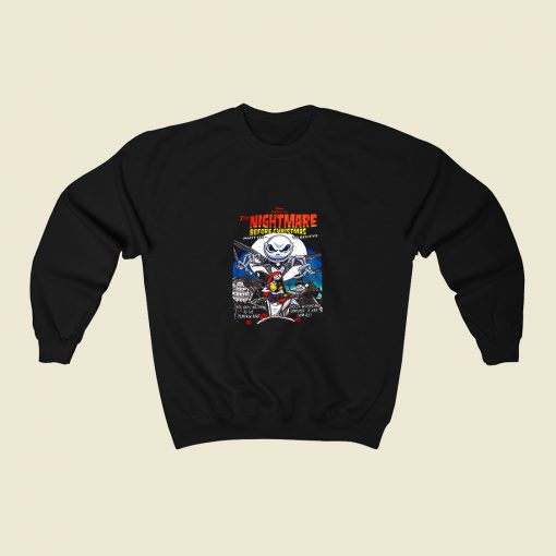 The Nightmare Before Christmas 80s Sweatshirt Style