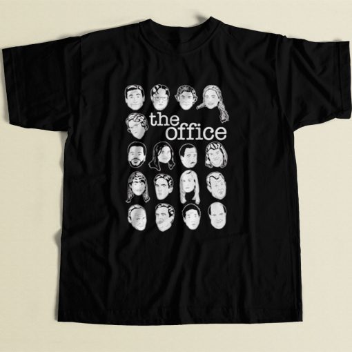 The Office Character Faces 80s Mens T Shirt