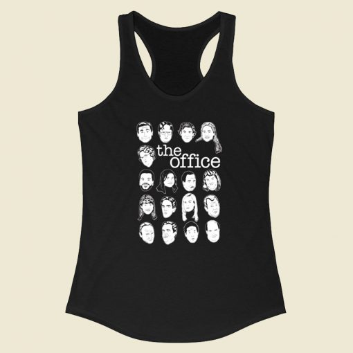 The Office Character Faces Racerback Tank Top