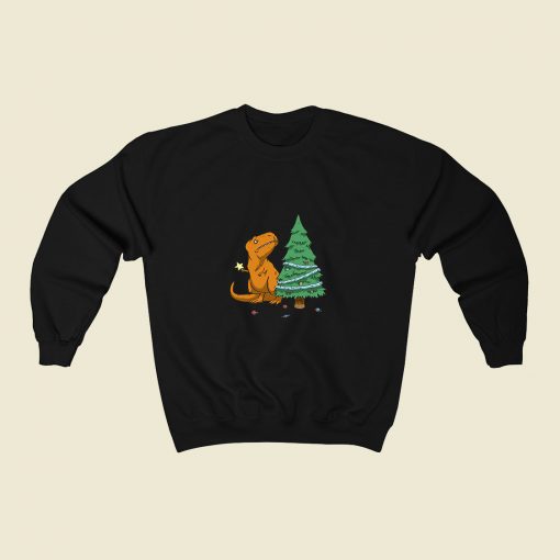 The Struggle Dino Christmas 80s Sweatshirt Style