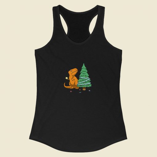 The Struggle Dino Christmas Racerback Tank Top