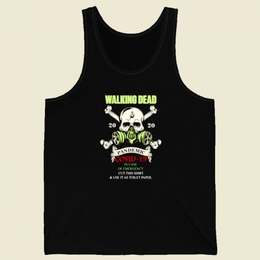 The Walking Dead 2020 Pandemic Covid 19 Retro Mens Tank Top