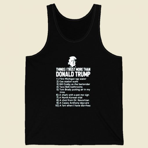 Things I Trust More Than Donald Trump Retro Mens Tank Top