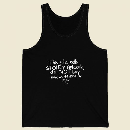 This Site Sell Stolen Artwork Black Retro Mens Tank Top