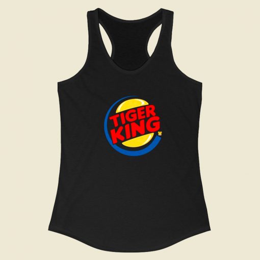 Tiger King Burger Parody Racerback Tank Top