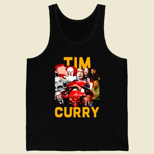 Tim Curry Horror Movies Mashup Hollywood Retro Mens Tank Top