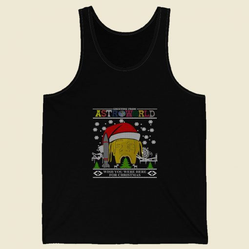 Travis Scott Astroworld Christmas Ugly Retro Mens Tank Top