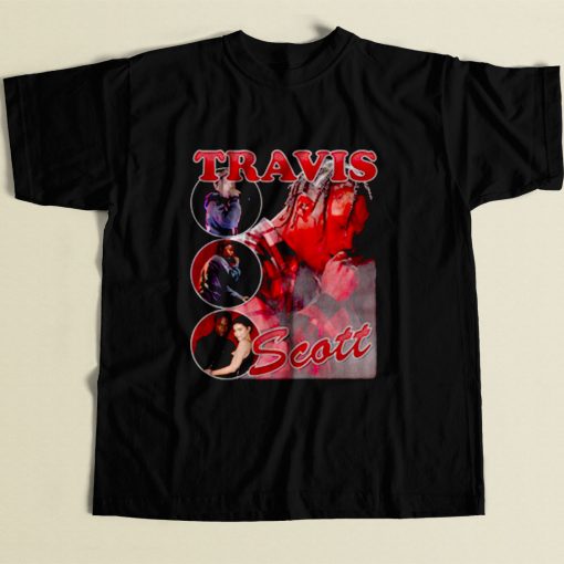 Travis Scott Hip Hop Rapper 80s Mens T Shirt