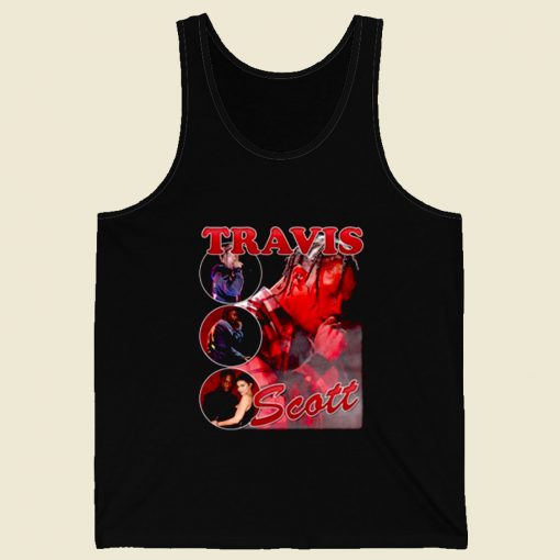 Travis Scott Hip Hop Rapper Retro Mens Tank Top