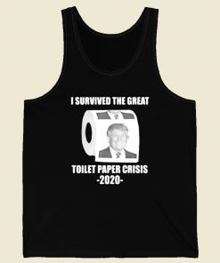 Trump I Survived The Great Toilet Paper Retro Mens Tank Top