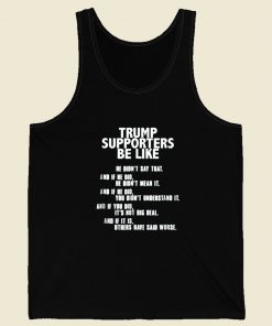 Trump Suppoters Be Like Retro Mens Tank Top