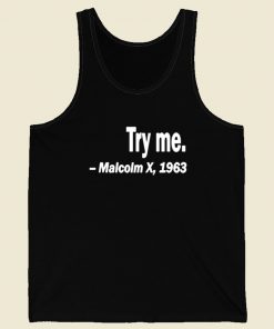 Try Me Malcolm X Retro Mens Tank Top