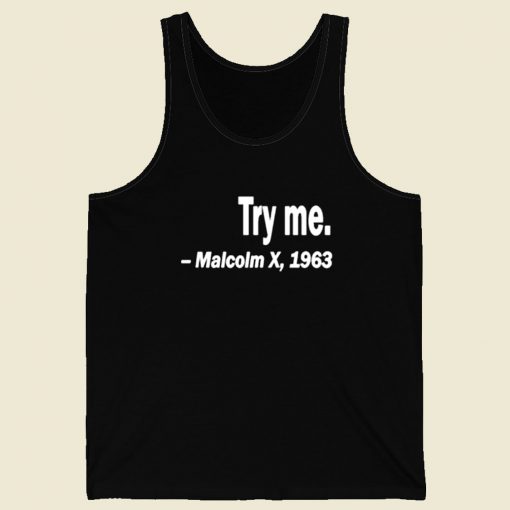 Try Me Malcolm X Retro Mens Tank Top