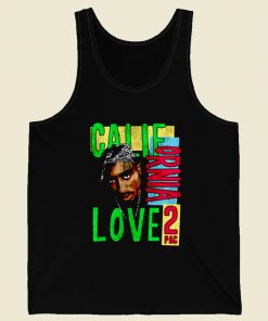 Tupac California Love 2pac Shakur Retro Mens Tank Top