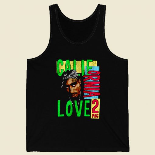 Tupac California Love 2pac Shakur Retro Mens Tank Top