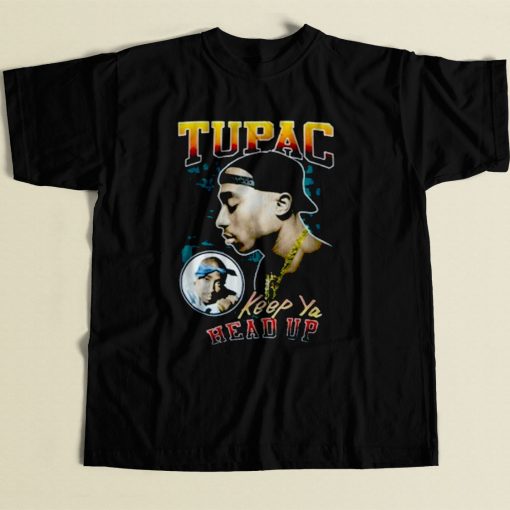 Tupac Keep Ya Head Up 80s Mens T Shirt