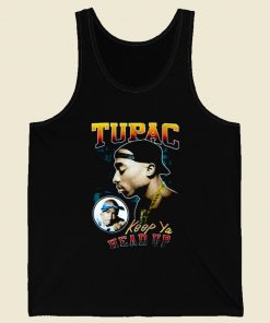 Tupac Keep Ya Head Up Retro Mens Tank Top