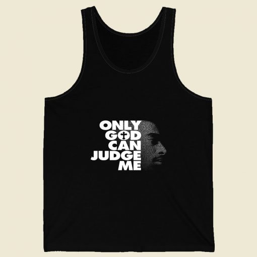 Tupac Only God Can Judge Me Retro Mens Tank Top