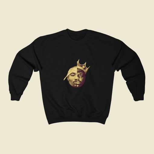 Tupac Shakur And The Notorious Big Head 80s Sweatshirt Style