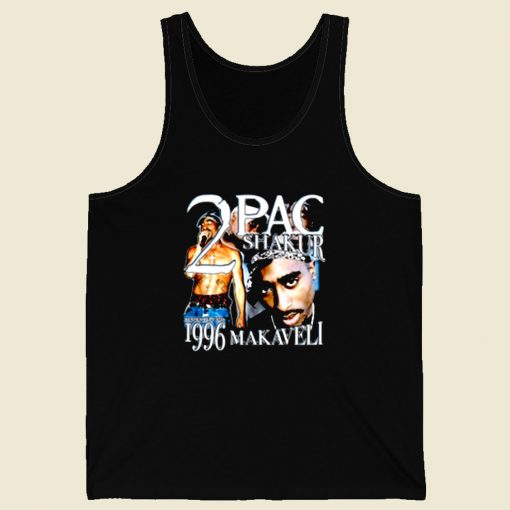 Tupac Shakur Casual Retro Mens Tank Top