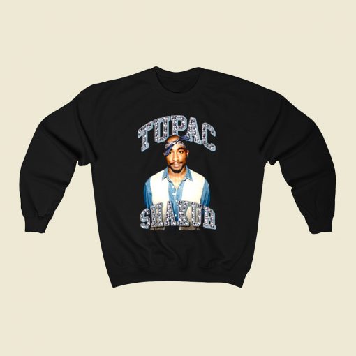 Tupac Shakur Glitter Rap 80s Sweatshirt Style