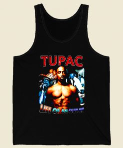 Tupac Shakur Life Of An Outlaw Retro Mens Tank Top