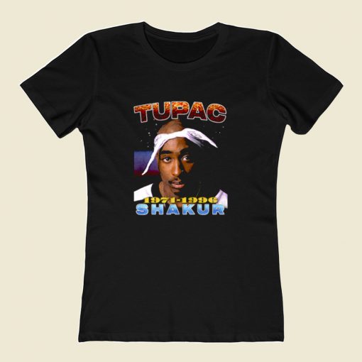 Tupac Shakur Memorial 80s Womens T shirt