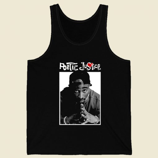 Tupac Shakur Poetic Justice Legend Retro Mens Tank Top