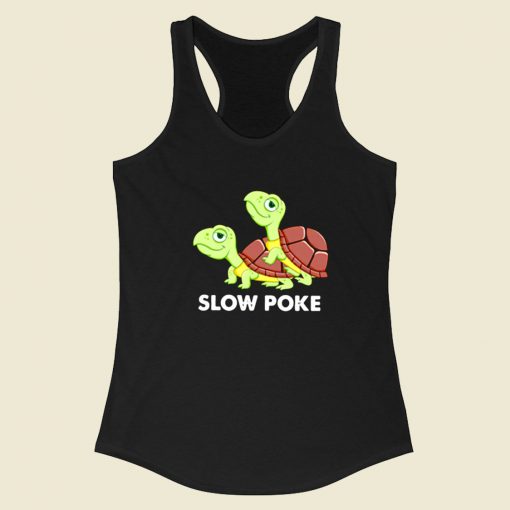 Turtle Slow Poke Racerback Tank Top