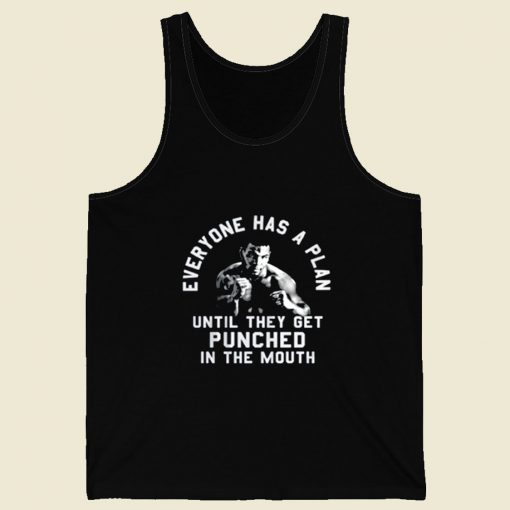 Tyson Everyone Has A Plan To Get Punched Retro Mens Tank Top