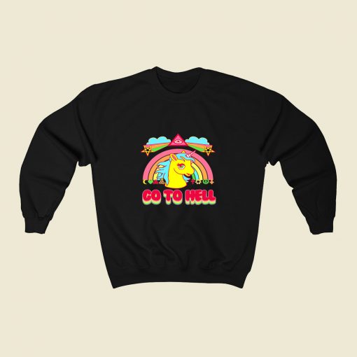 Unicorn Go To Hell 80s Sweatshirt Style