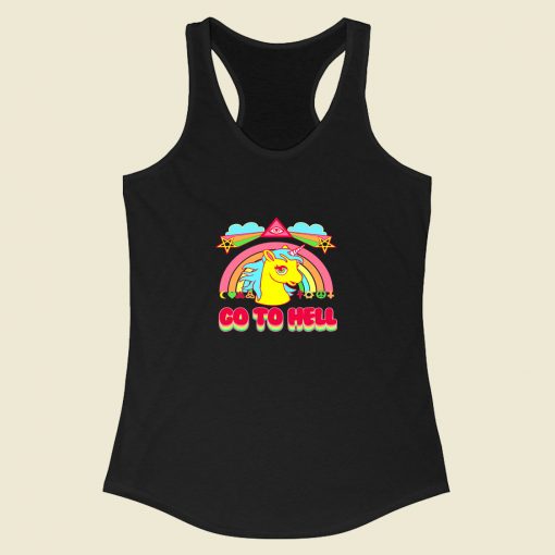 Unicorn Go To Hell Racerback Tank Top