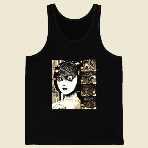 Uzumaki Junji Ito Retro Mens Tank Top