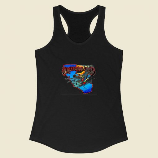 Vintage 1986 Grateful Dead Surfing Skeleton Racerback Tank Top