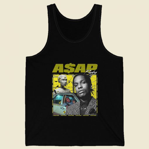 Vintage Asap Rocky Testing Men Tank Top Style