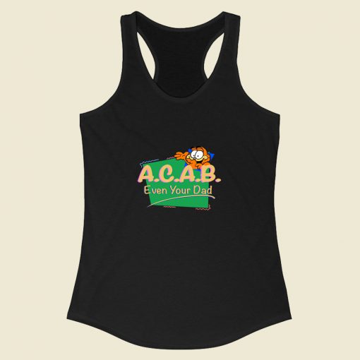 Vintage Inspired Acab Garfield Racerback Tank Top